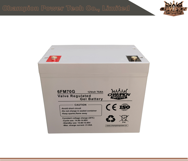 6fm70g 12V70AH Batería de gel